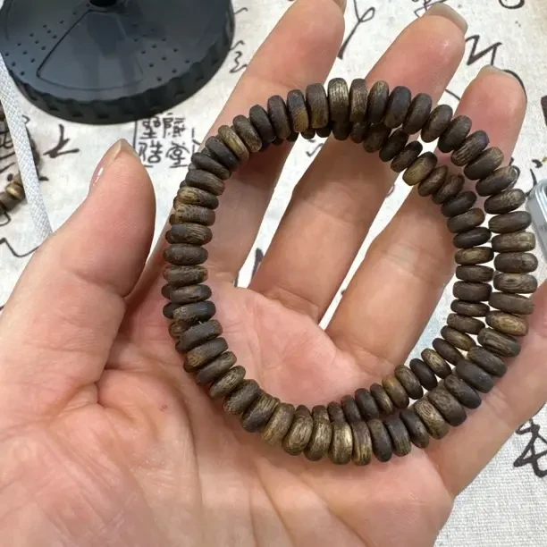 沉香算盘珠单圈手串油润香韵多样性发一