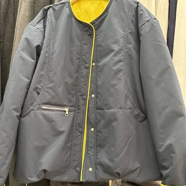 秋冬新款圆领夹棉短款女士休闲宽松显瘦时尚百搭棉服外套