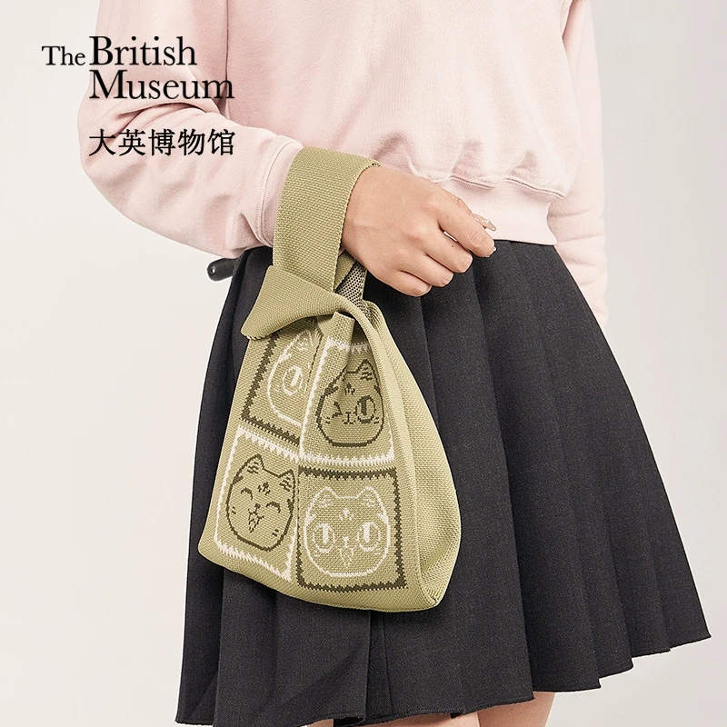大英博物馆安德森猫针织包手提包送闺蜜女友生日礼物女生