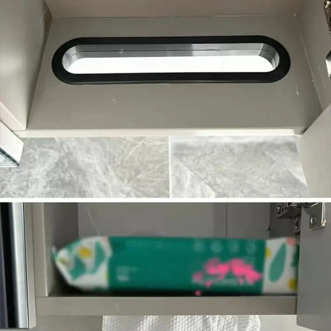 浴室镜柜纸巾槽口抽纸圈洗脸巾孔厨房擦手纸塑料封边圈配件