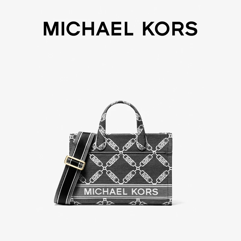 【商场同款】MICHAEL KORS MK Gigi 女小号菱形格链提花托特包