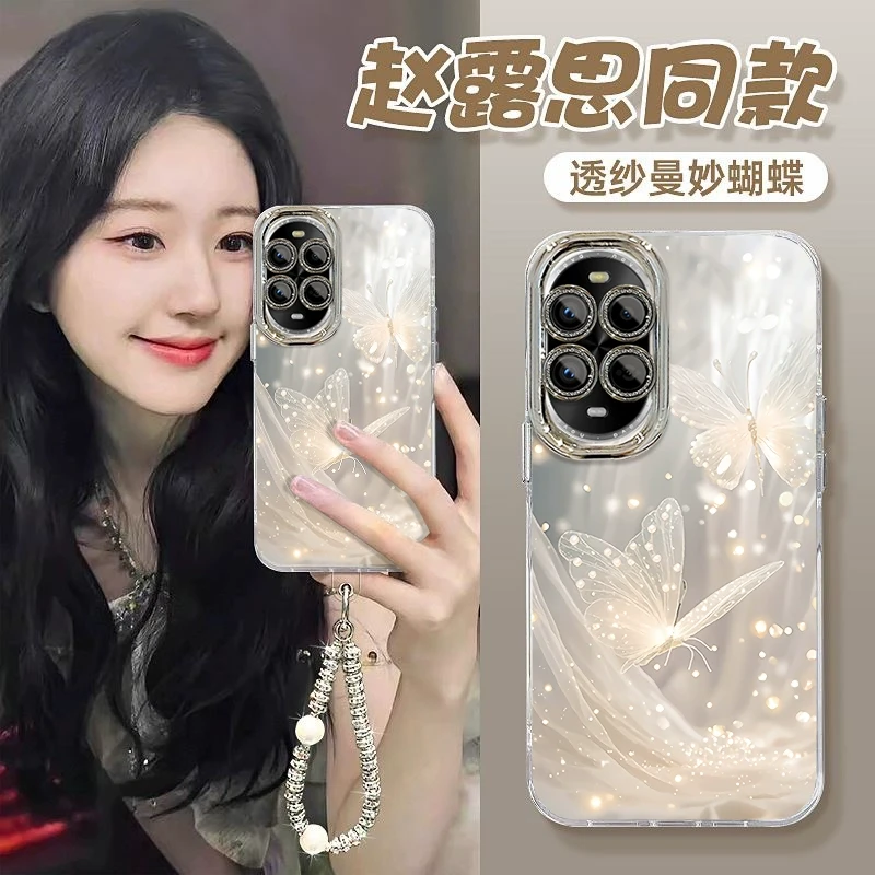 适用羽纱梦幻蝴蝶华为nova13手机壳12活力板新款11Ultra时尚10羽