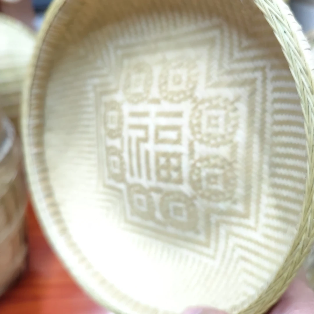 纯手工竹编加深田园风可收纳装饰小笸箩