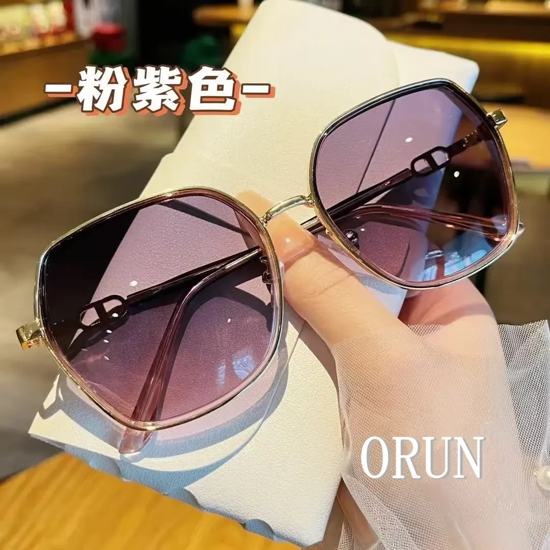 自带妆容感时尚墨镜防晒防紫外线2025年新款大脸显瘦偏光太阳镜