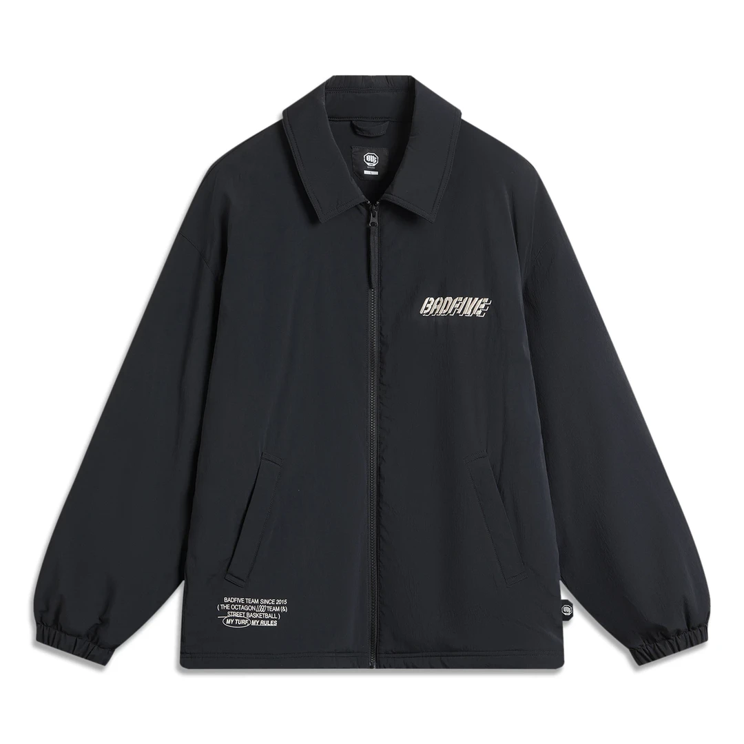 N李宁反伍BADFIVE男子运动秋冬户外加绒保暖宽松休闲外套AFDU503