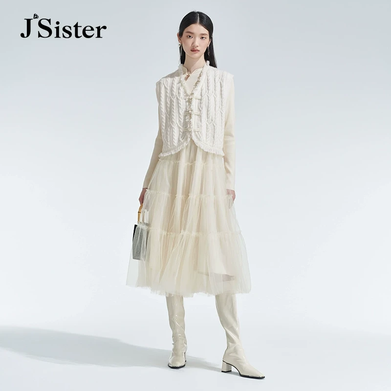 jsister 冬装新款 JS女装时尚新中式流行连衣裙潮 S345116434