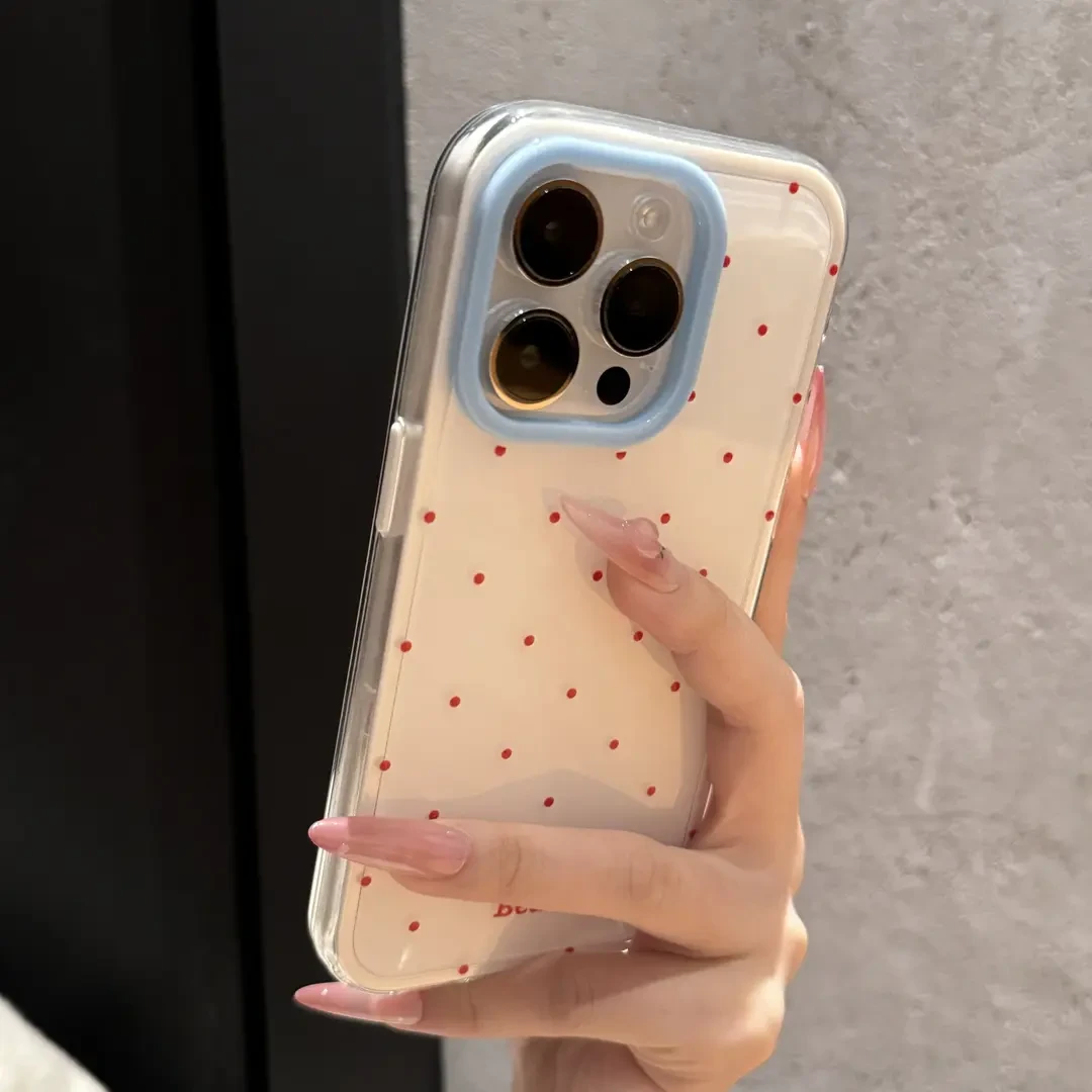 网红高颜值果冻波点适用iPhone16手机壳14苹果15promax日韩13少女