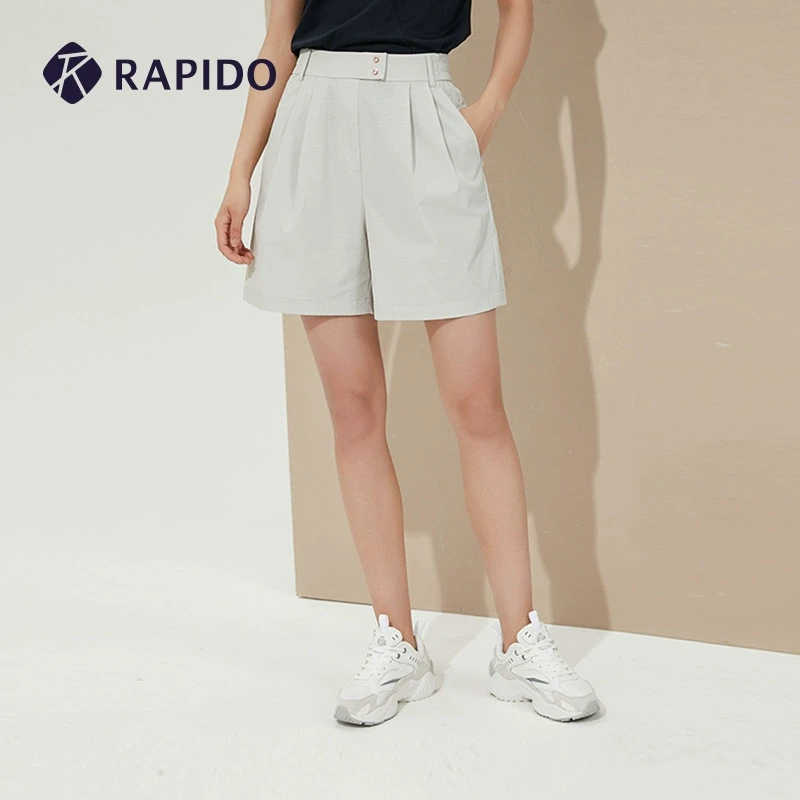 RAPIDO雳霹道夏季新款商务休闲泡泡纱休闲轻薄短裤CP3478U01