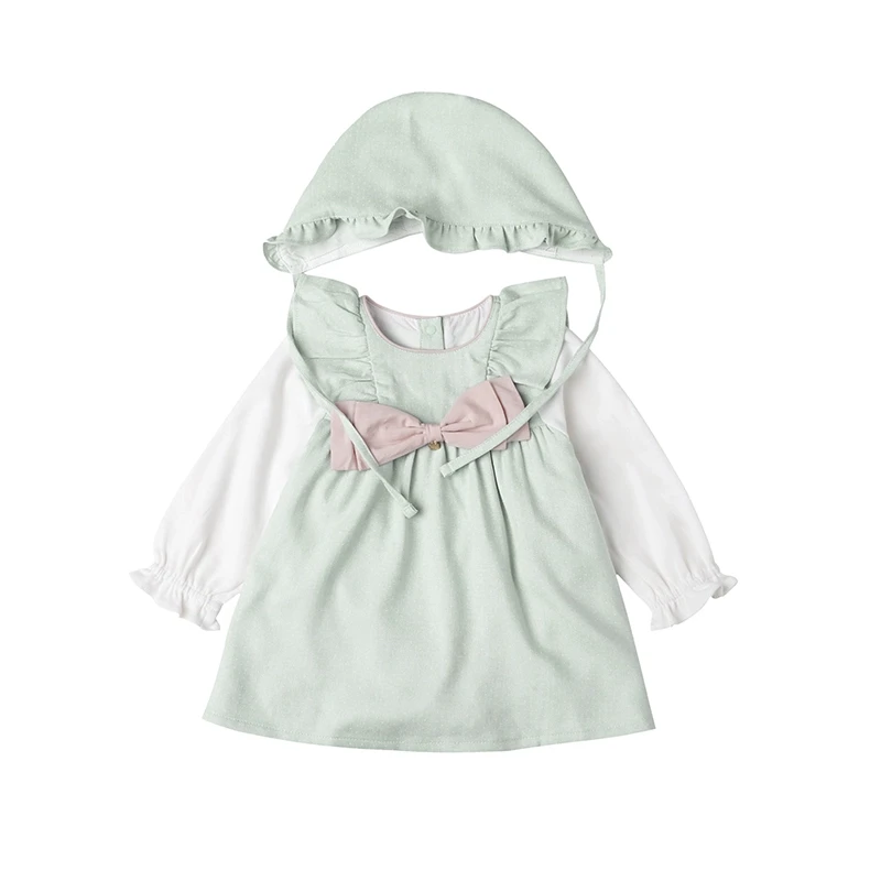 ETTOI爱多娃女童宝宝包屁衣春秋款童装上衣服公主