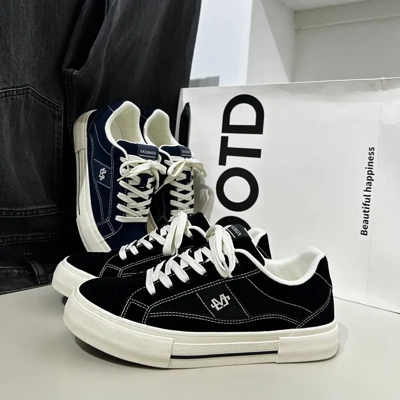男士2025夏季新款透气学生潮鞋百搭厚底低帮休闲板鞋爆款布鞋男款