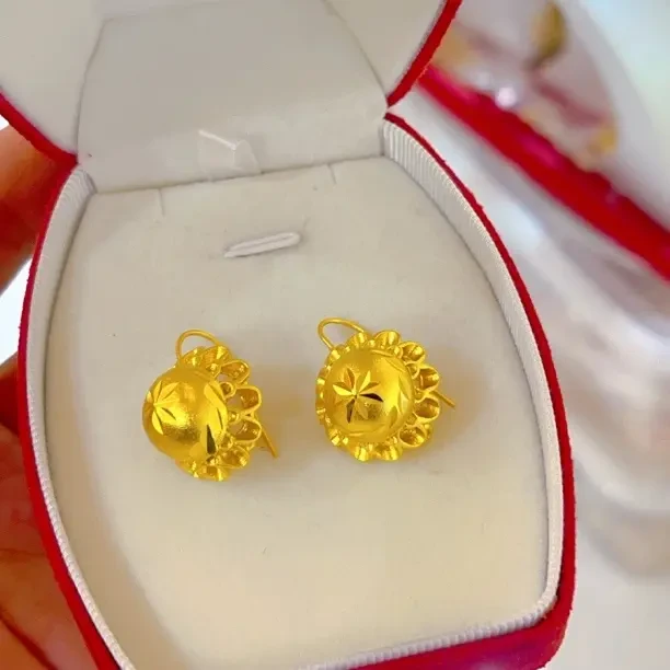铜合金耳饰 耳环首饰太阳五福素款手工宝宝民族风甜美风