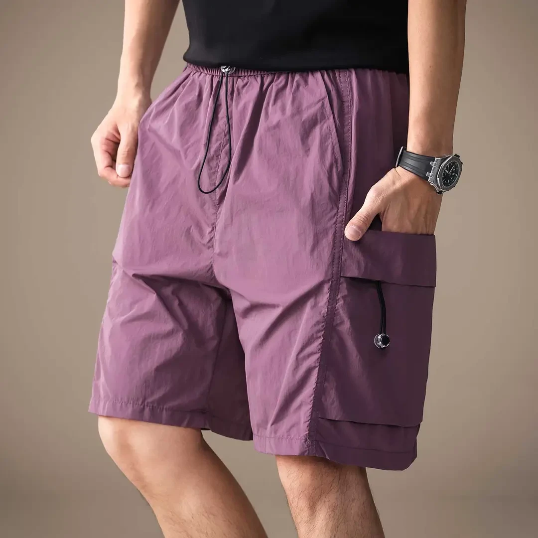 jeep吉普夏季新款速干冰丝工装五分裤潮流运动透气凉感休闲短裤