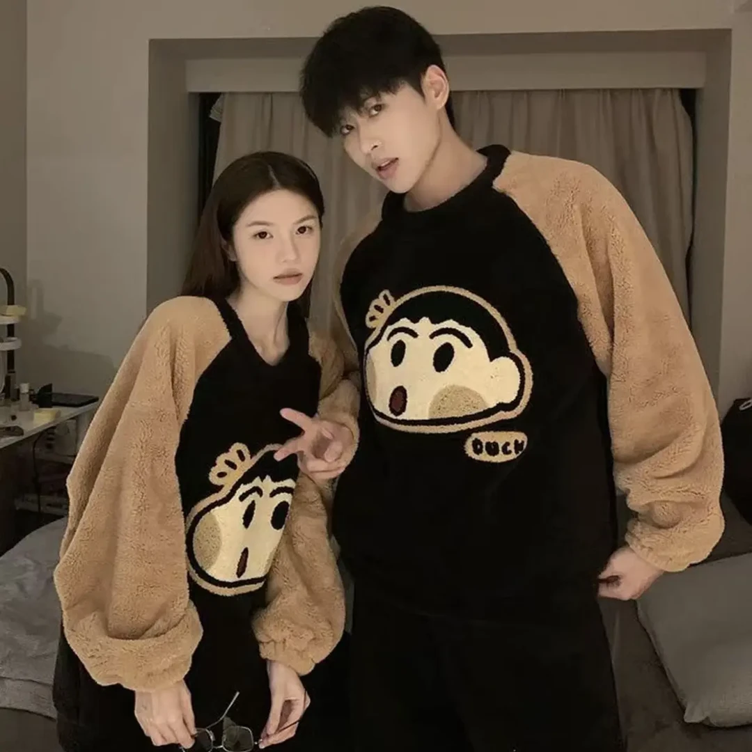 （清货）秋冬季加厚加绒珊瑚绒睡衣家居服套装可外穿