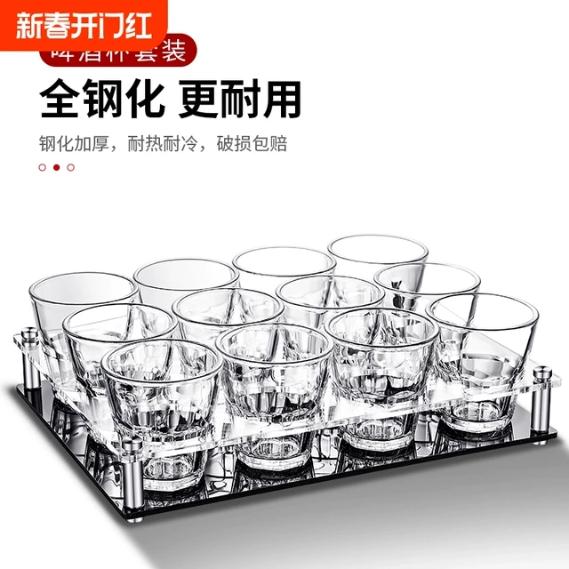 钢化玻璃杯商用啤酒杯饭店酒吧KTV专用八角杯水杯防摔喝酒小酒杯