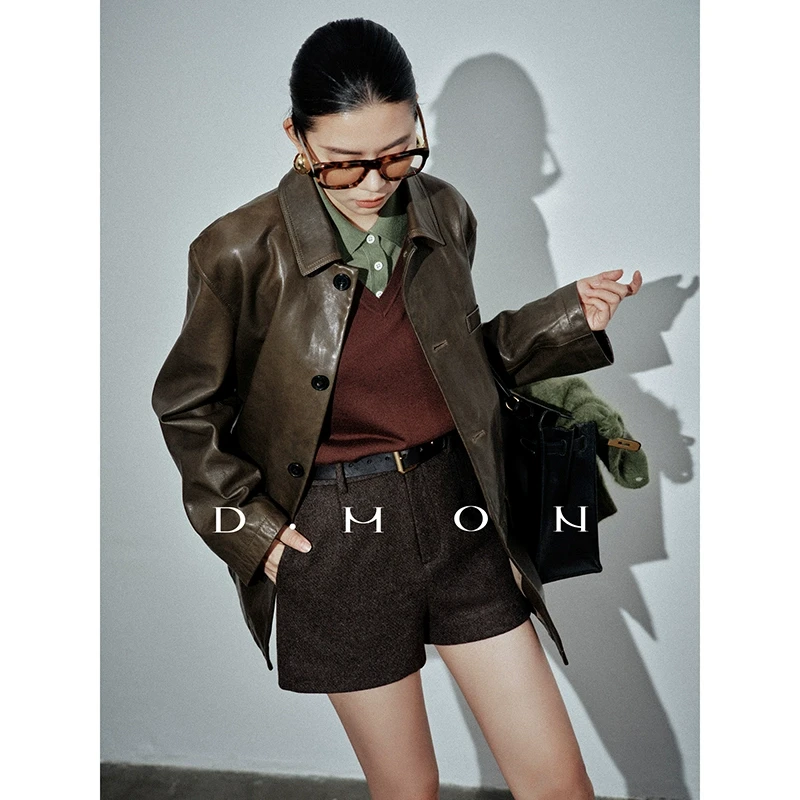 DMON｜高腰显瘦过冬bi备雅丹老钱风彩点纱Vintage短裤