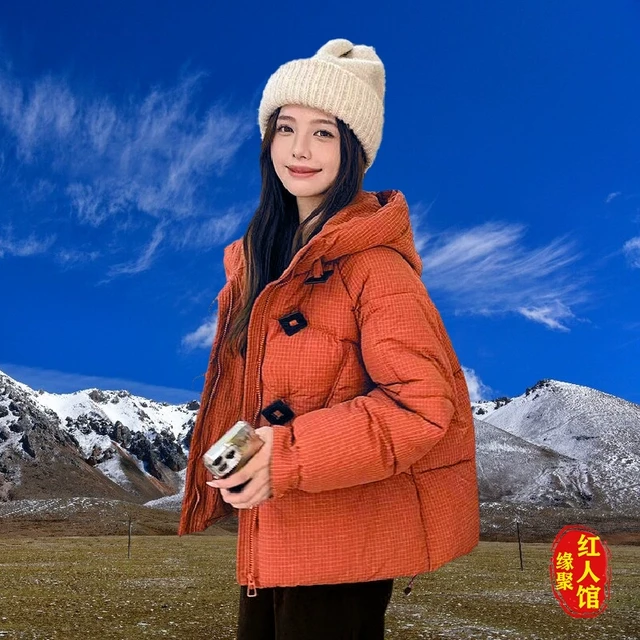 小个子加厚短款羽绒棉服女冬季2025新款韩版宽松连帽设计棉衣外套