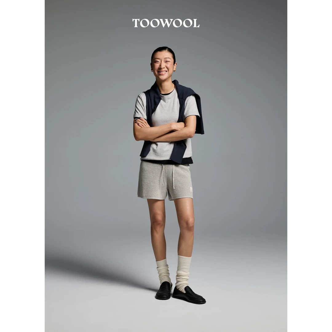 TooWool* 圆领基础修身针织正肩短袖