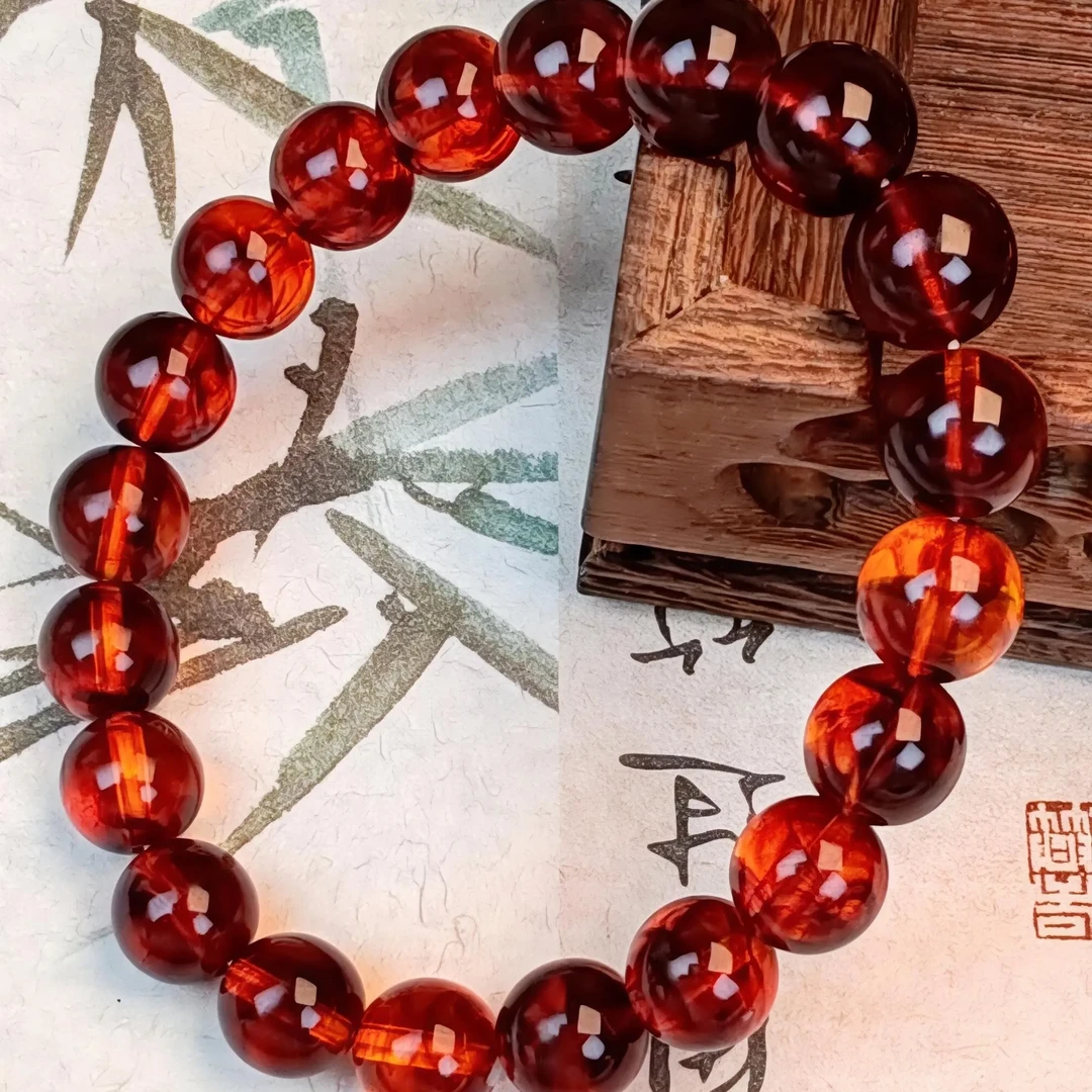 手链 血药珀手链手串满血药时尚10mm