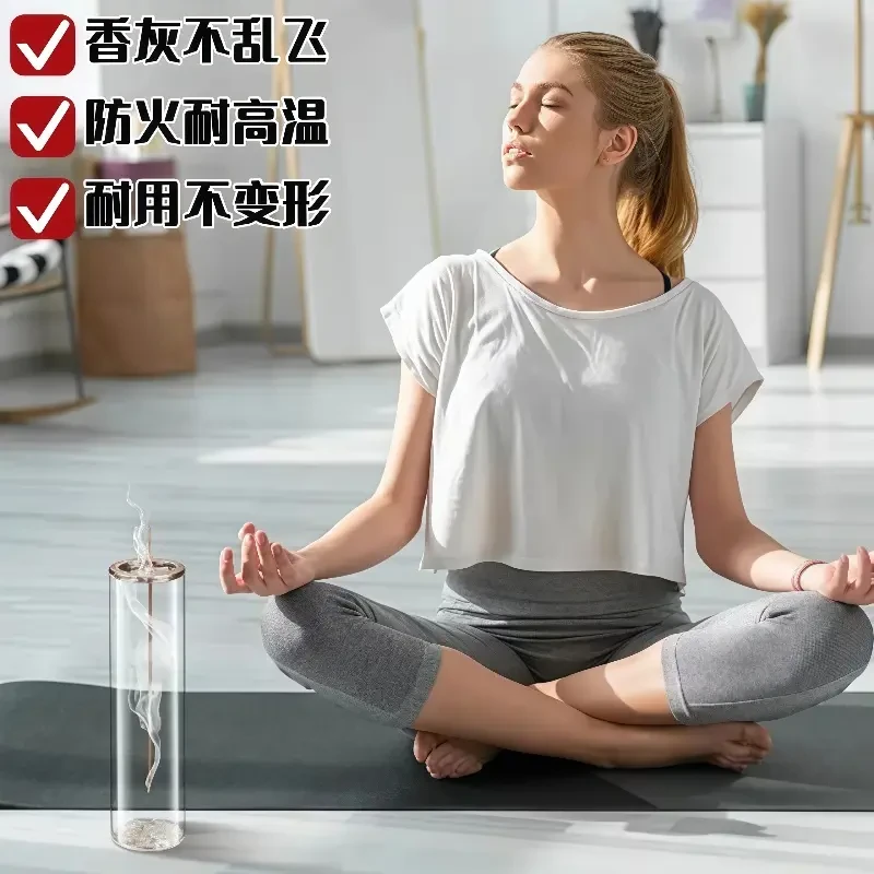 线香倒挂香炉创意家居香薰透明摆件瑜伽馆香插防灰飞防洒玻璃容器