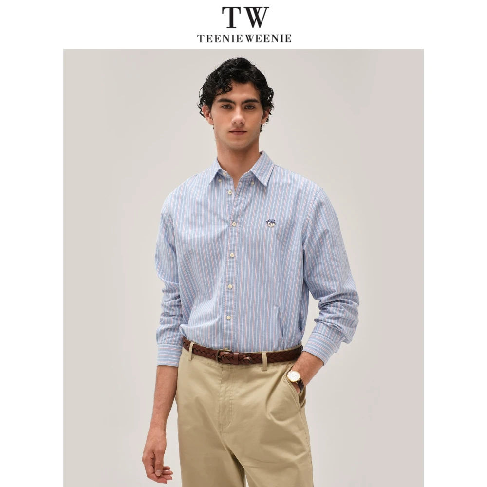 TeenieWeenie竖条纹衬衫2025年春夏新品欧若风衬衣TNYS256303N
