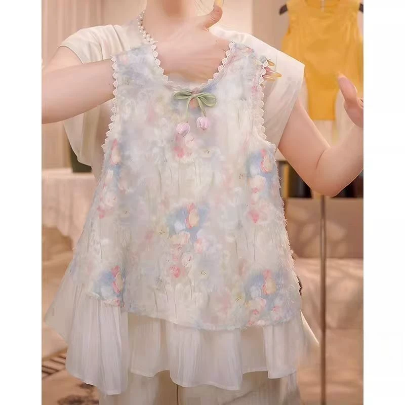 女童夏季连衣裙2025新款韩版花卉公主裙无袖洋气背心裙女宝宝裙子