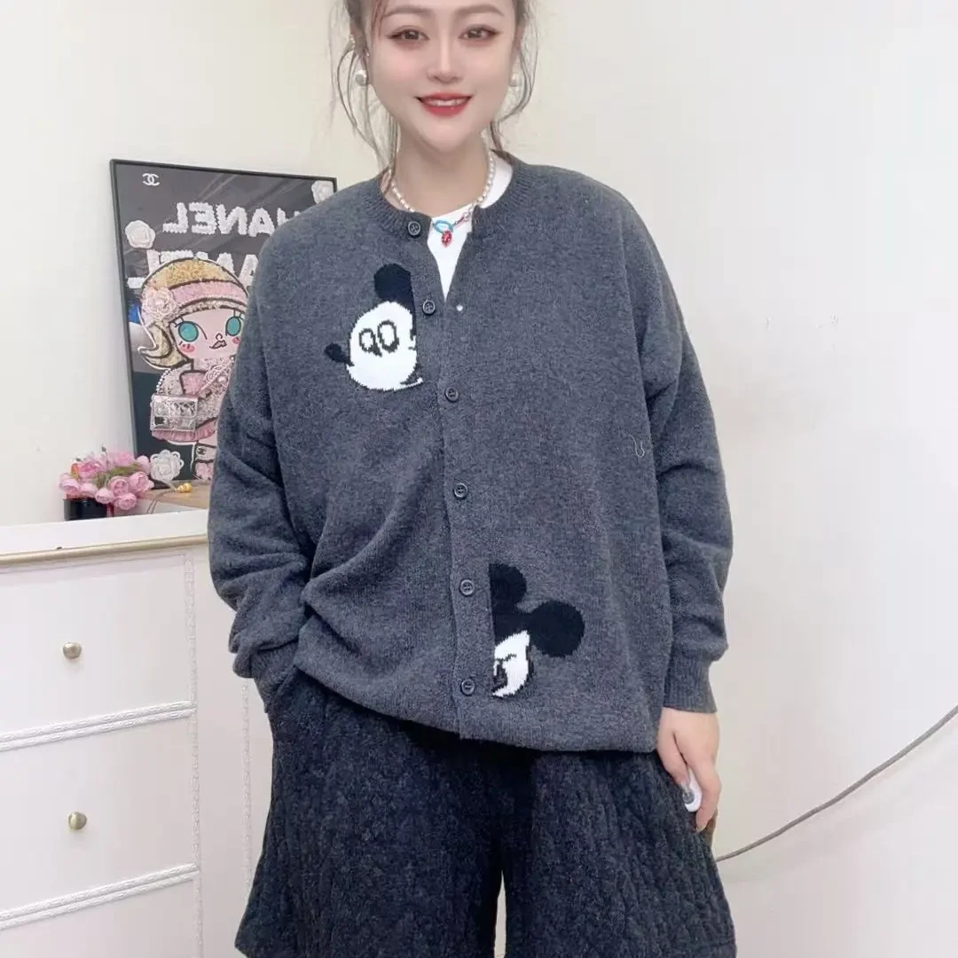 时尚洋气年款卡通提花针织开衫