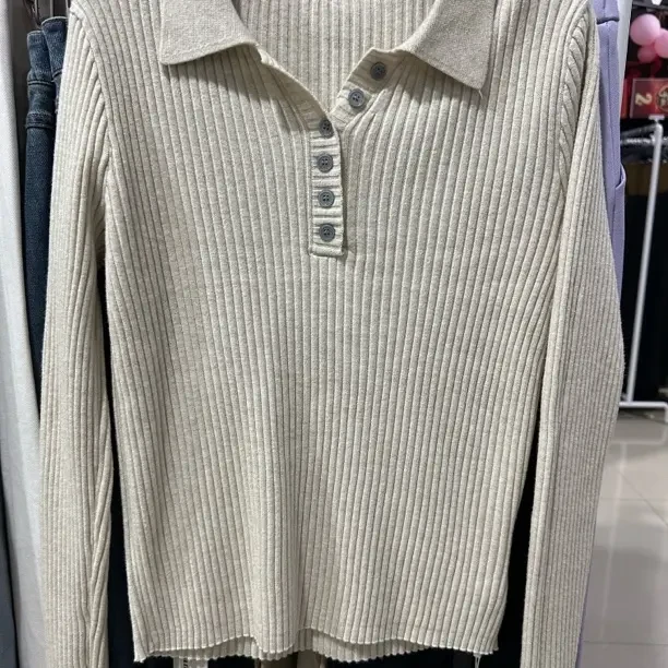 【VV FUSHI】M24111052针织衫翻领毛衣开衫翻领polo毛衣上衣修身