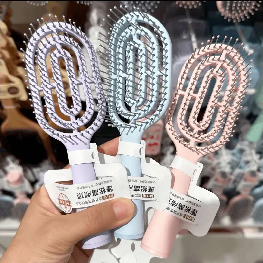 镂空按摩梳子女气囊气垫头部经络学生蓬松造型排骨梳干湿两用头皮