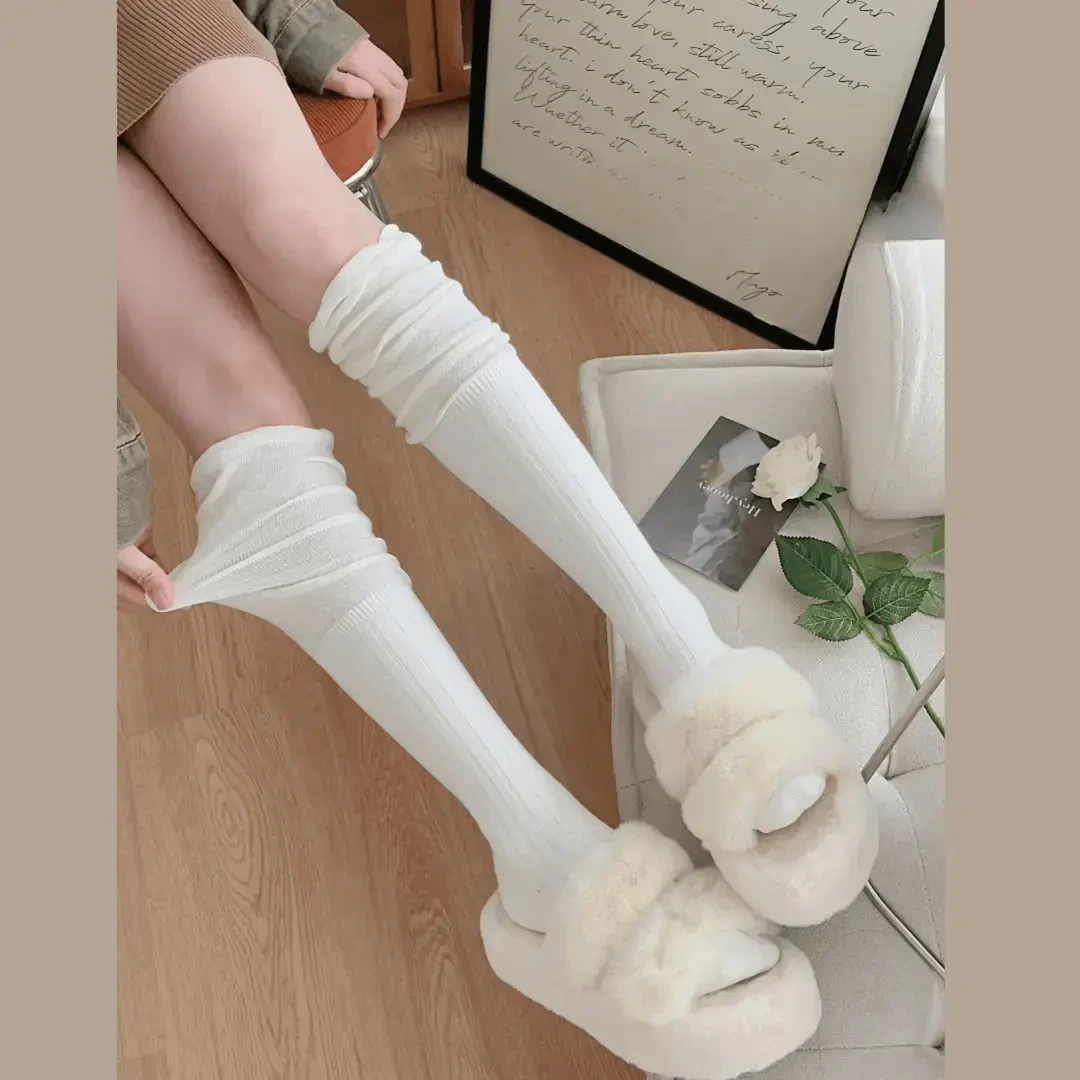 袜子女款爆款2025新款堆堆春秋季美拉德长筒靴袜jk过膝袜长筒袜