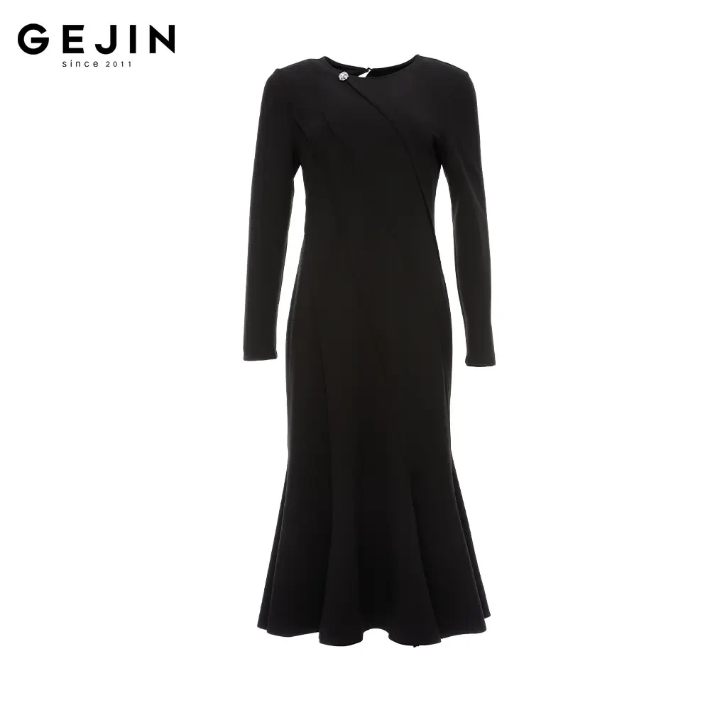 GEJIN/歌锦2025早春新款气质时尚套装经典鱼尾连衣裙9112550057