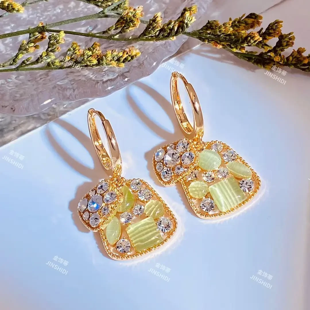 925银针耳饰（春意盎然）气质时尚百搭耳环J740