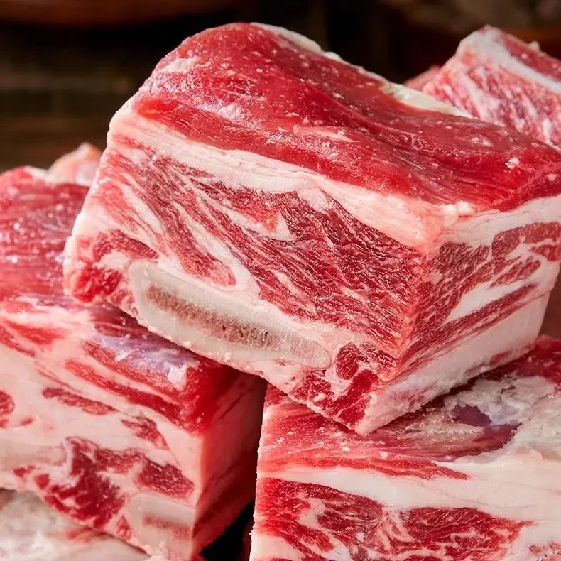 【拍3斤送2斤】牛肋排原切安格斯牛肋排雪花纹谷饲100天