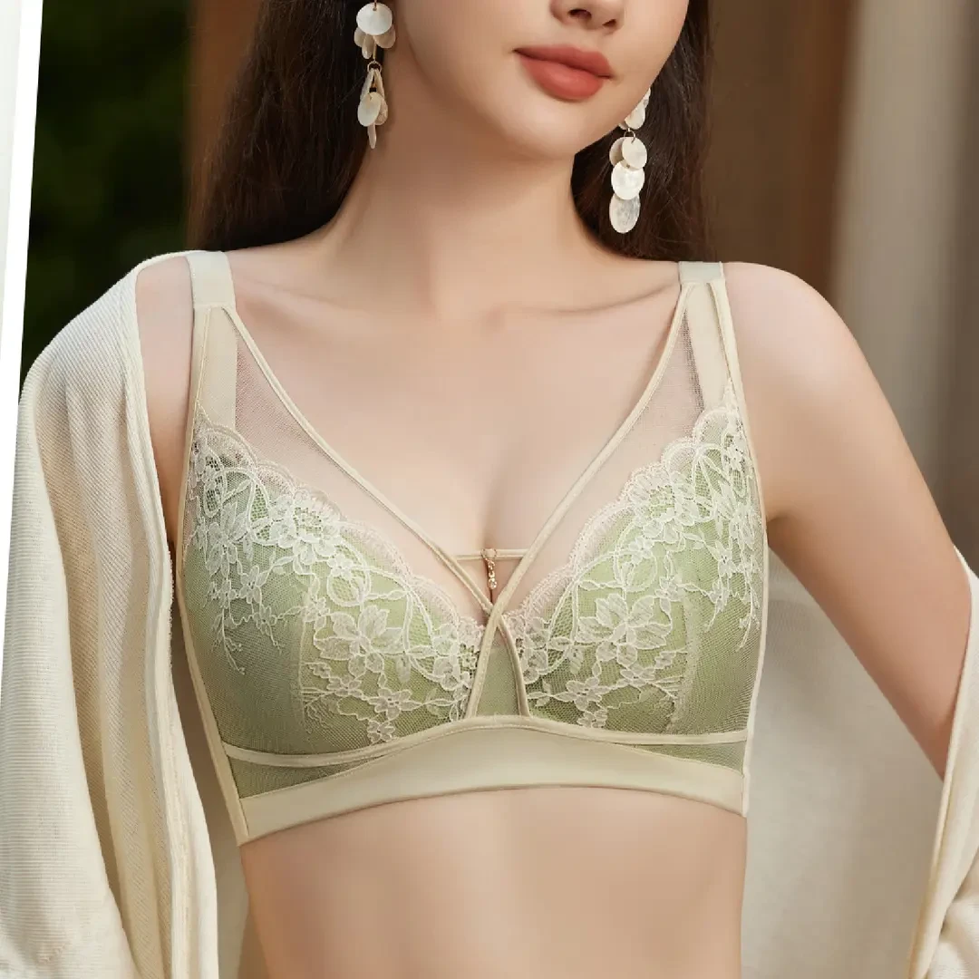【复活草养护】新款大胸显小夹棉杯内衣聚拢收副乳放下垂文胸8591