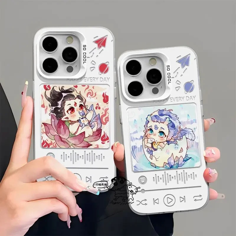 敖丙可爱适用苹果16PROMAX哪吒手机壳iPhone15简约14/13硬壳12/7