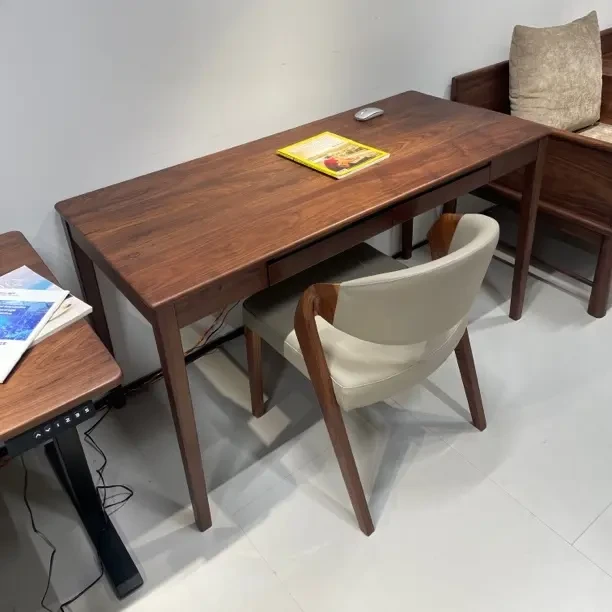 黑胡桃木书桌柜吧台书房