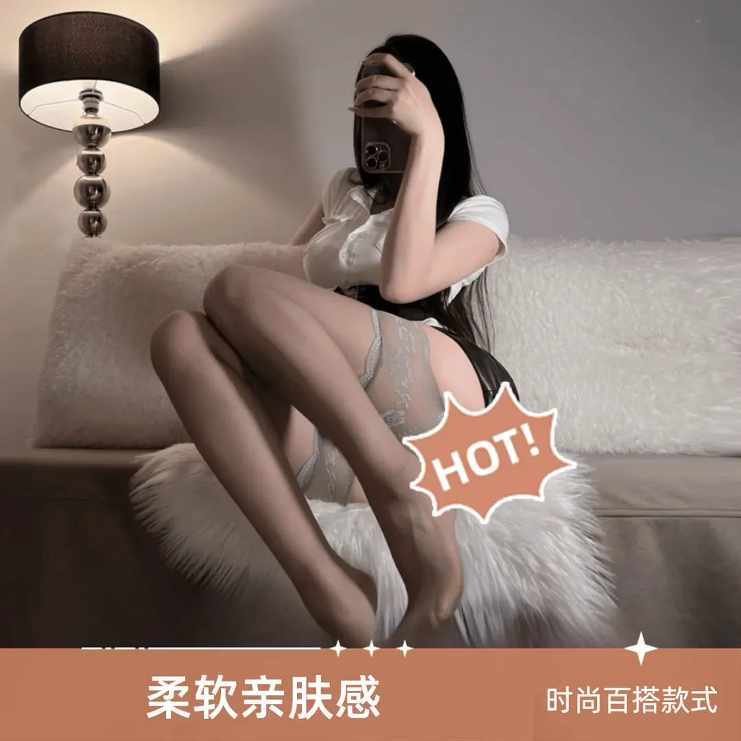 灰丝袜百搭夏季蕾丝花边性感纯欲一体式御姐高筒袜吊带长筒袜女