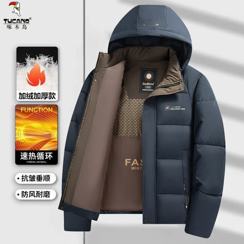 TUCANO/啄木鳥棉服男加厚防风速热冬季休闲保暖棉服新款男士外套