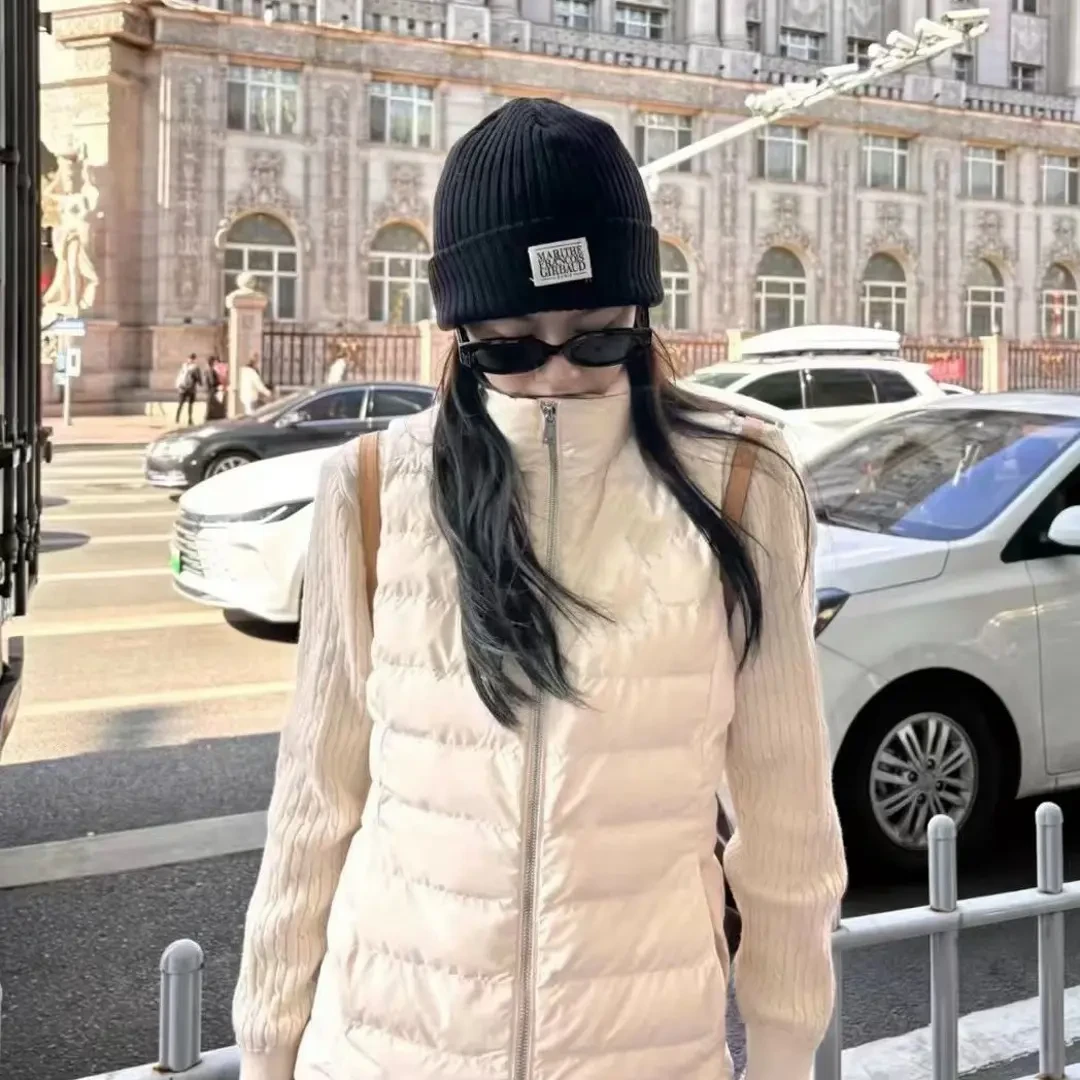 立领刺绣加厚保暖女冬季新款小香风马甲背心外套