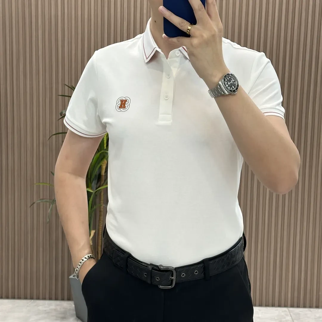【男士纯色保罗polo衫】休闲短袖polo衫薄款速干开叉透气商务半袖