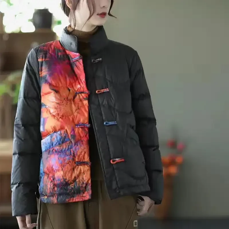 品牌正品民族风盘扣短款立领外套女装 JXJ