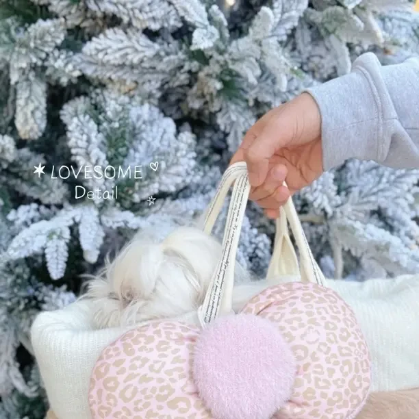 粉棕豹纹秋冬系列宠物用品