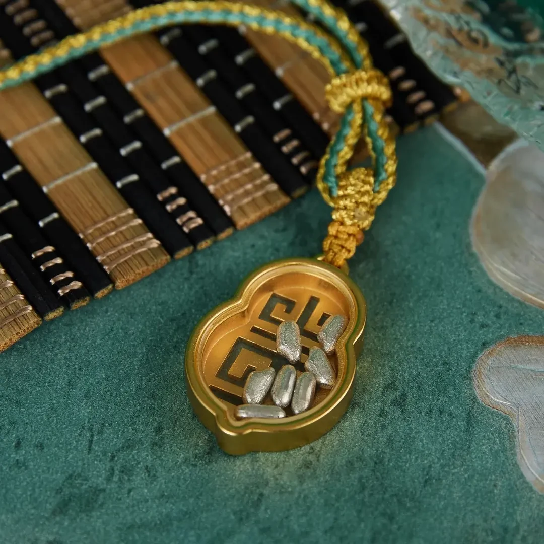 铜合金吊坠 新款福禄系列七粒米挂件钥匙扣镀18k本命年项链挂坠