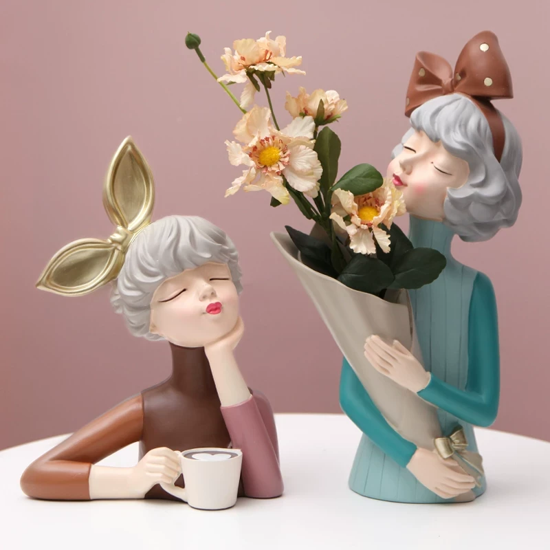 网红可爱泡泡女孩摆件电视柜酒柜摆设新房乔迁新居礼物家居装饰品