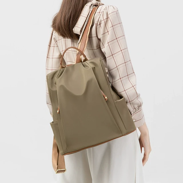 防盗双肩包女2025新款时尚轻便大容量牛津布休闲女士旅游背包书包