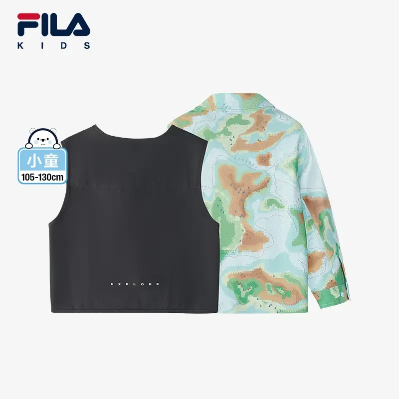 【斐乐儿童】春季新小童时尚梭织外套内搭马甲两件套百搭舒适