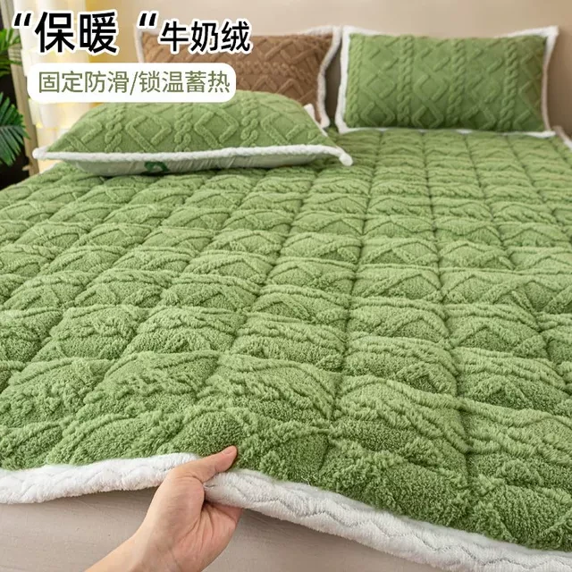 冬季保暖塔芙绒床垫软垫加绒垫毯被褥子牛奶绒床盖学生宿舍可机洗