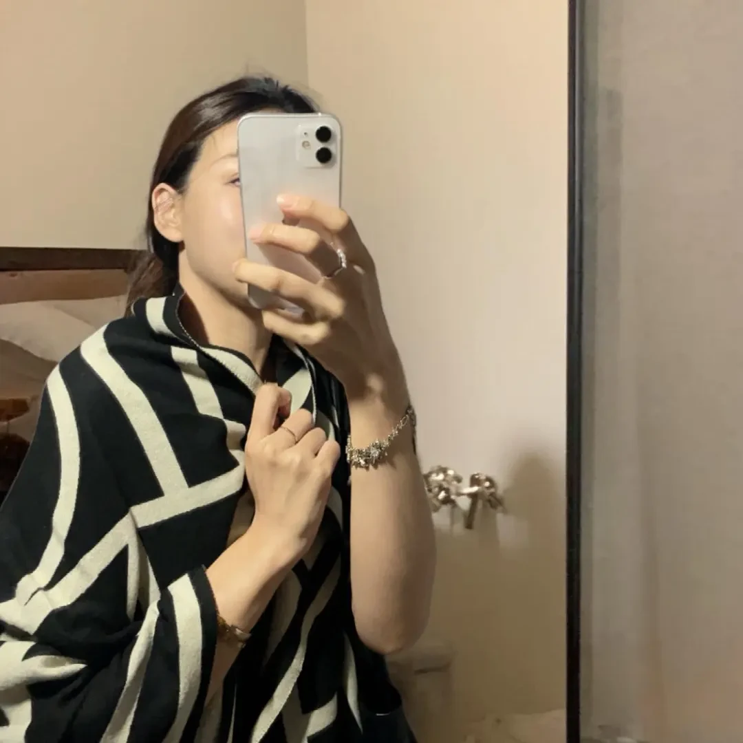 超显气质的条纹长款休闲风复古围脖男女通用围巾百搭不掉色