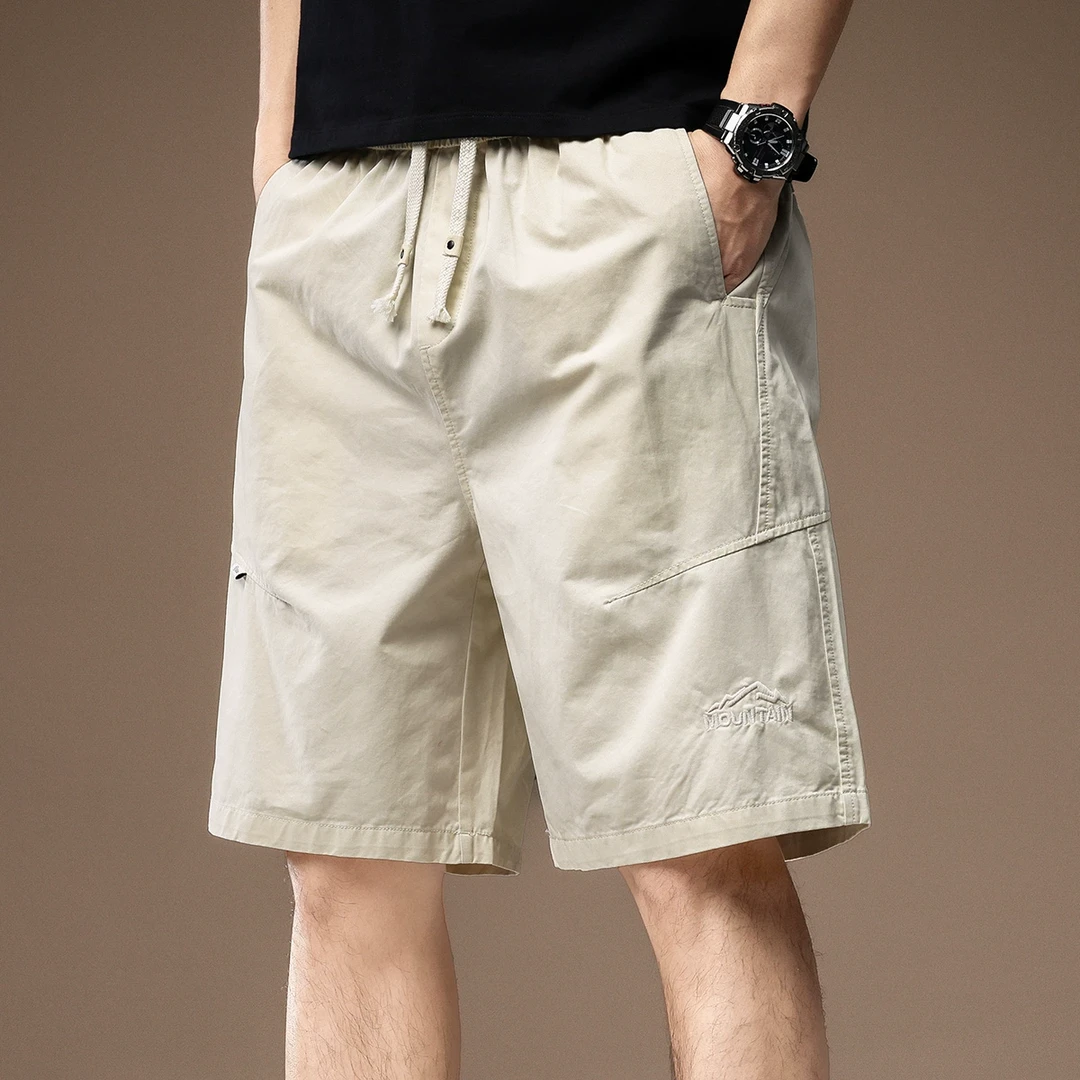 美式户外休闲运动短裤男夏季薄款宽松大码山系纯棉五分裤子男