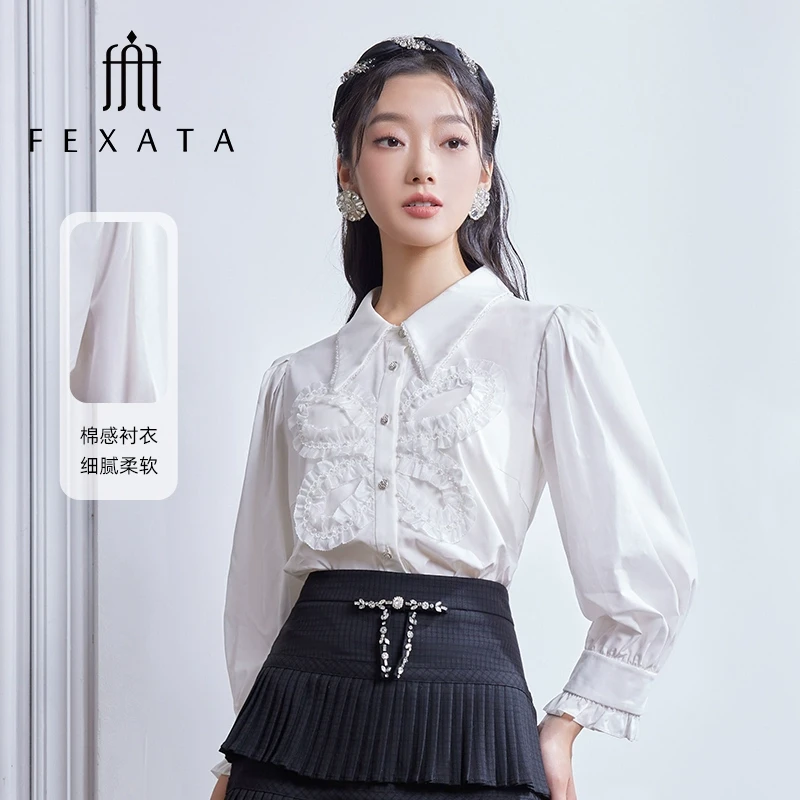 【媛媛女王严选】FEXATA斐格思时髦艺术感盘花衬衫F41B0207