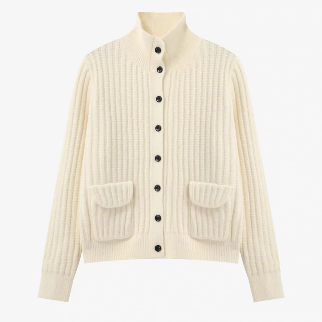 【小曦家】立领慵懒风口袋针织毛衣